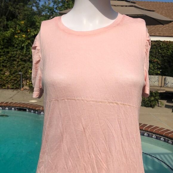 Chelsea28 Pink Shoulder Pleat Tee Size Sm - Picture 6 of 12